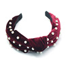 Fashionable multicoloured headband from pearl, European style, bright catchy style