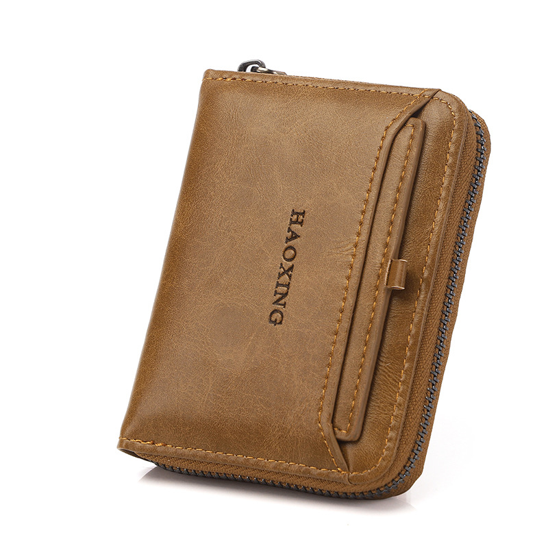 Cartera corta de los hombres retro al por mayor transfronteriza Venta caliente cartera de negocios multifuncional posición de billetes monedero vertical