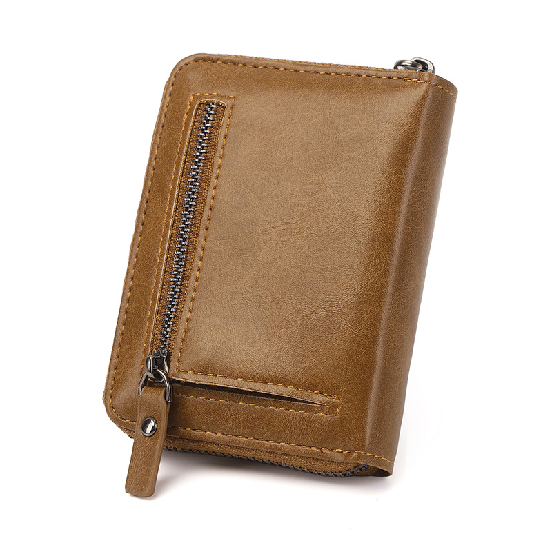 Cartera corta de los hombres retro al por mayor transfronteriza Venta caliente cartera de negocios multifuncional posición de billetes monedero vertical