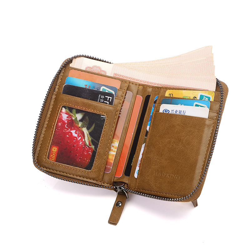 Cartera corta de los hombres retro al por mayor transfronteriza Venta caliente cartera de negocios multifuncional posición de billetes monedero vertical