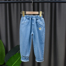 童装春秋新款女童牛仔裤中大童儿童宝宝小脚裤韩版修身长裤子潮