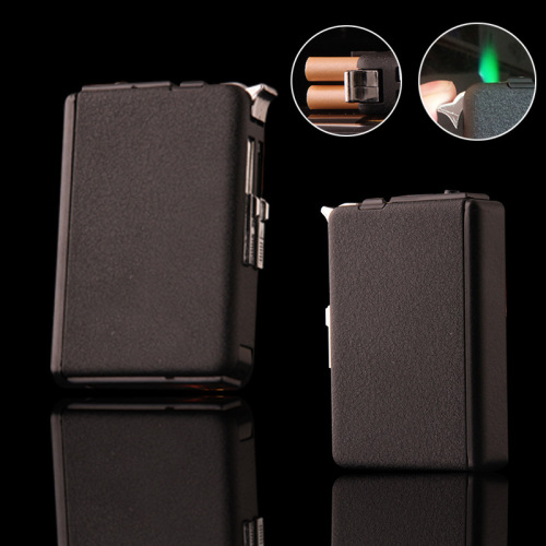 20-pack cigarette box automatic ejection cigarette with windproof inflatable lighter creative ultra-thin frosted cigarette box wholesale 618A