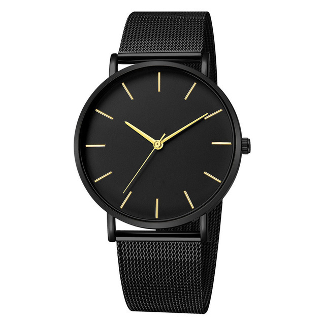 Ginebra nuevo reloj de hombre ultrafino simple correa de malla reloj de hombre Comercio exterior Venta caliente reloj de hombre al por mayor
