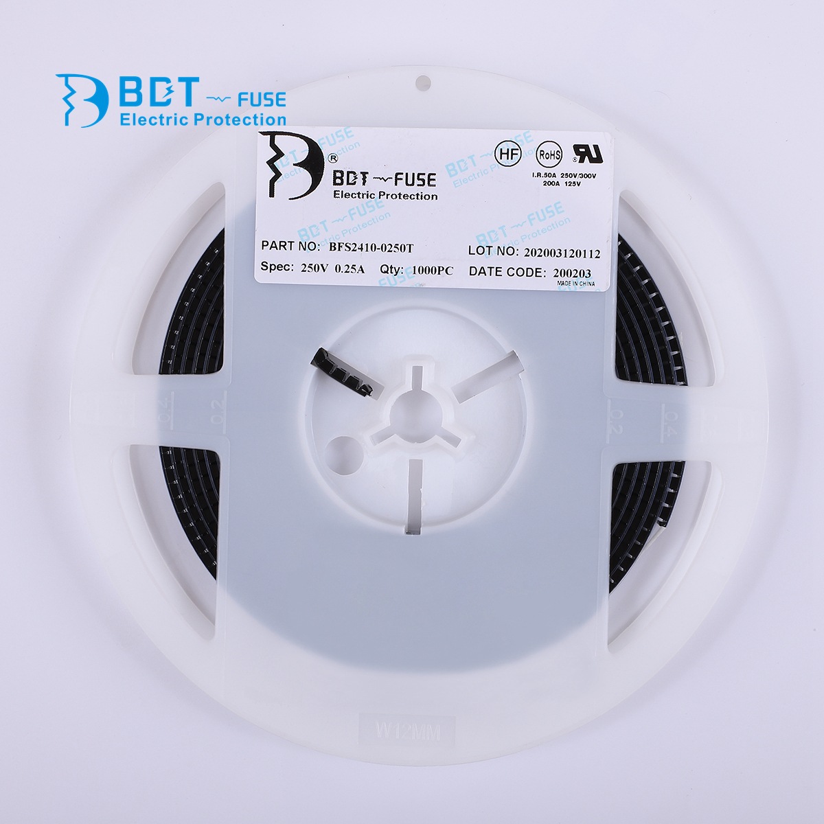 厂家直销2410贴片保险丝BFS2410-0375T慢段快断375MA 125V250V