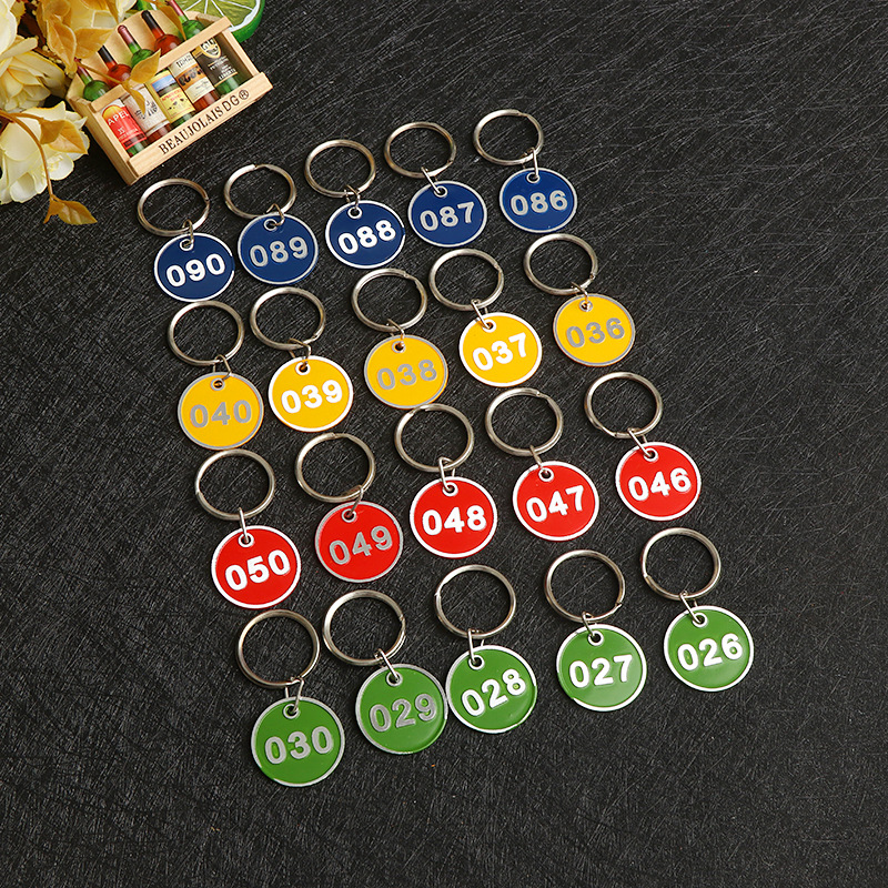 金属标记挂牌钥匙圈寄存牌桑拿洗浴牌编号数字牌铝合金手牌