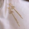 Silver needle, fashionable earrings, silver 925 sample, Korean style, city style, European style, simple and elegant design