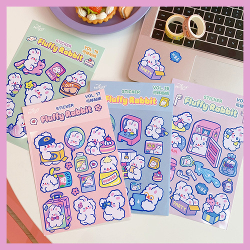 ins cute internet celebrity handbook sticker girl personality soft cute mobile phone decoration sticker diy material waterproof cup sticker