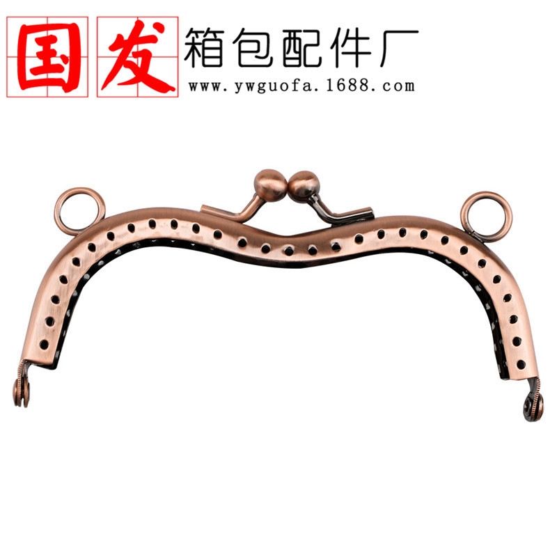 11cm M-shaped oro diy accesorios de bolso de cambio de mano pequeña caja de ojos oro de boca