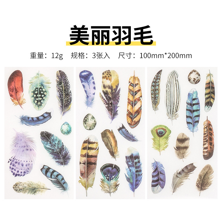 Original casero ins fresco pegatinas planas colección diaria DIY mano cuenta y papel etiqueta material 3 piezas