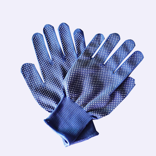 Breathable dotted non-slip gloves labor protection PVC dotted gloves thin dust-free work cycling gloves for work