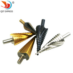 4241 Triangular Handle Step Drill Bit Pagoda Drill Bit Step Drill Iron Aluminum Plate Wood Plastic Hole Punch Reamer