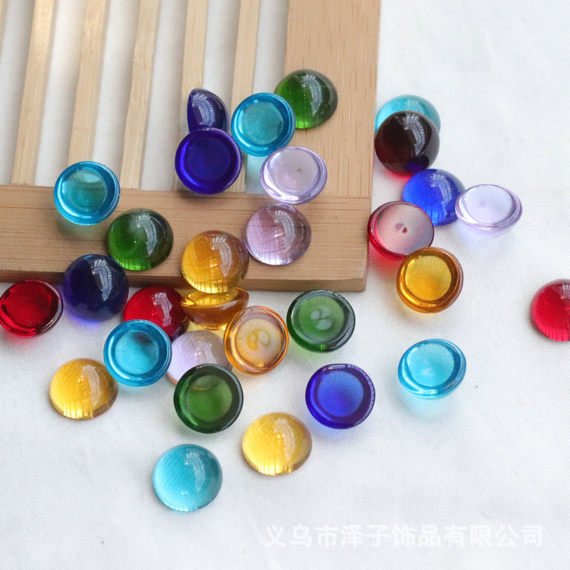 14mm ring imitation crystal gem agate chalcedony glass ring diy jewelry accessories manufacturers wholesale