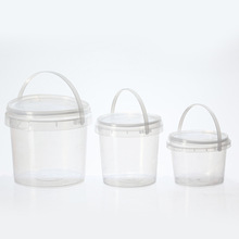 厂家塑料桶透明圆桶小桶0.3L  0.5L  0.75L 1L  1.2L  1.5L 2L 等