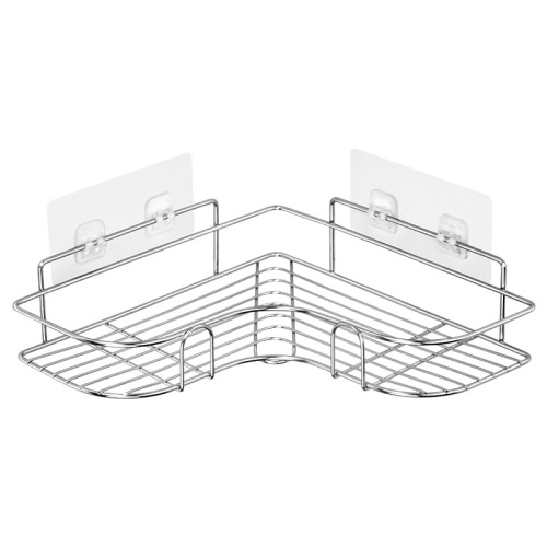 Stainless steel bathroom rack no punching love triangle dormitory storage organizer corner storage rack
