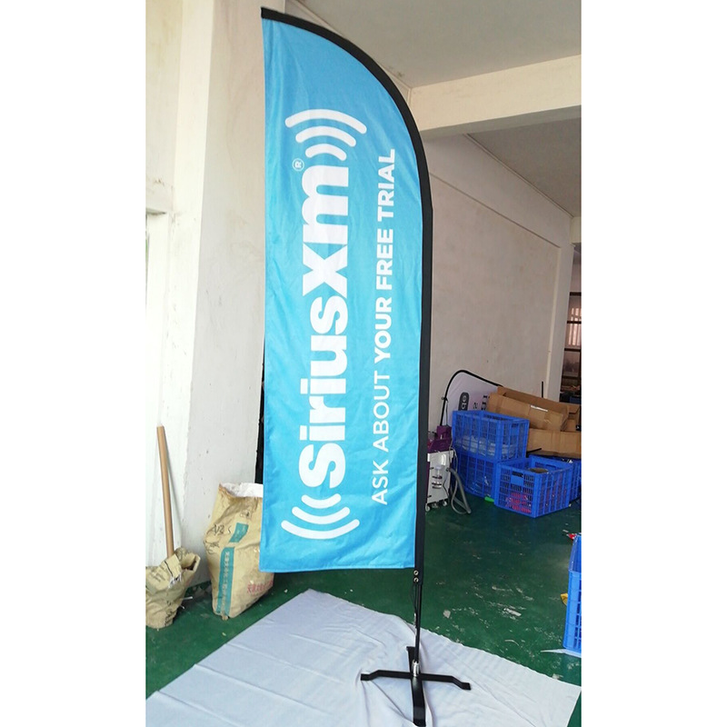 Bandera de bandera de aleación de aluminio Bandera de plumas Bandera de gota de agua Bandera de fábrica de cuchillo auto-venta exhibición al aire libre bandera de playa soporte publicidad