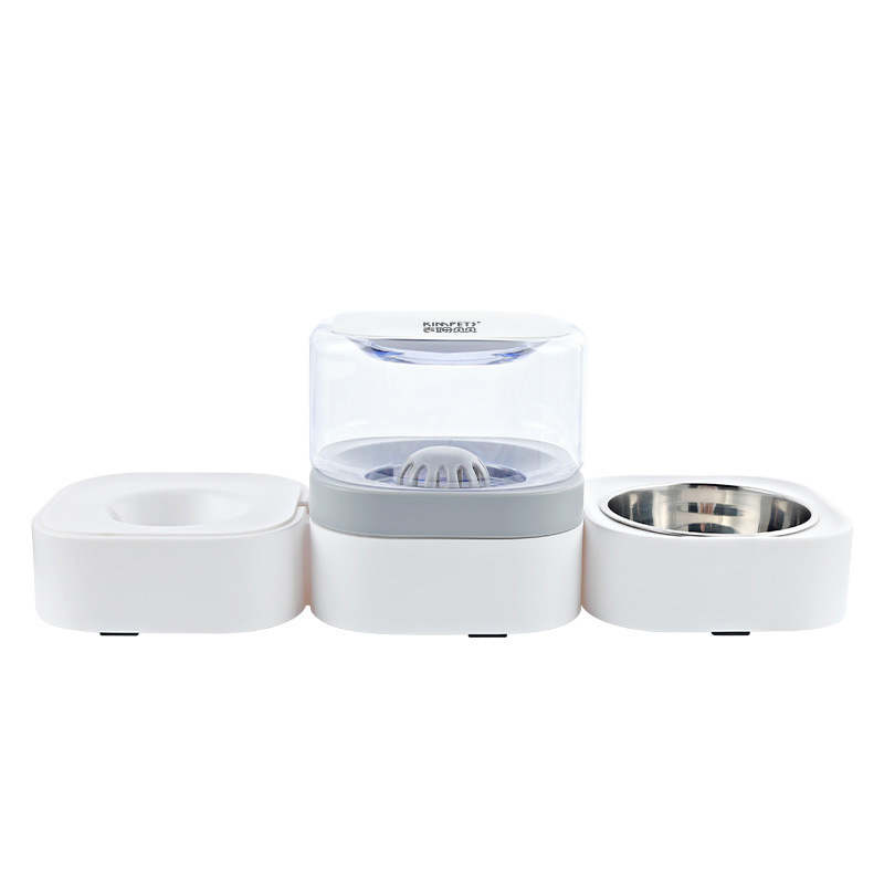 Alimentador automático para mascotas extraíble y lavable de acero inoxidable perro tazón doble tazón gato perro mascota fuente de agua potable transfronteriza al por mayor