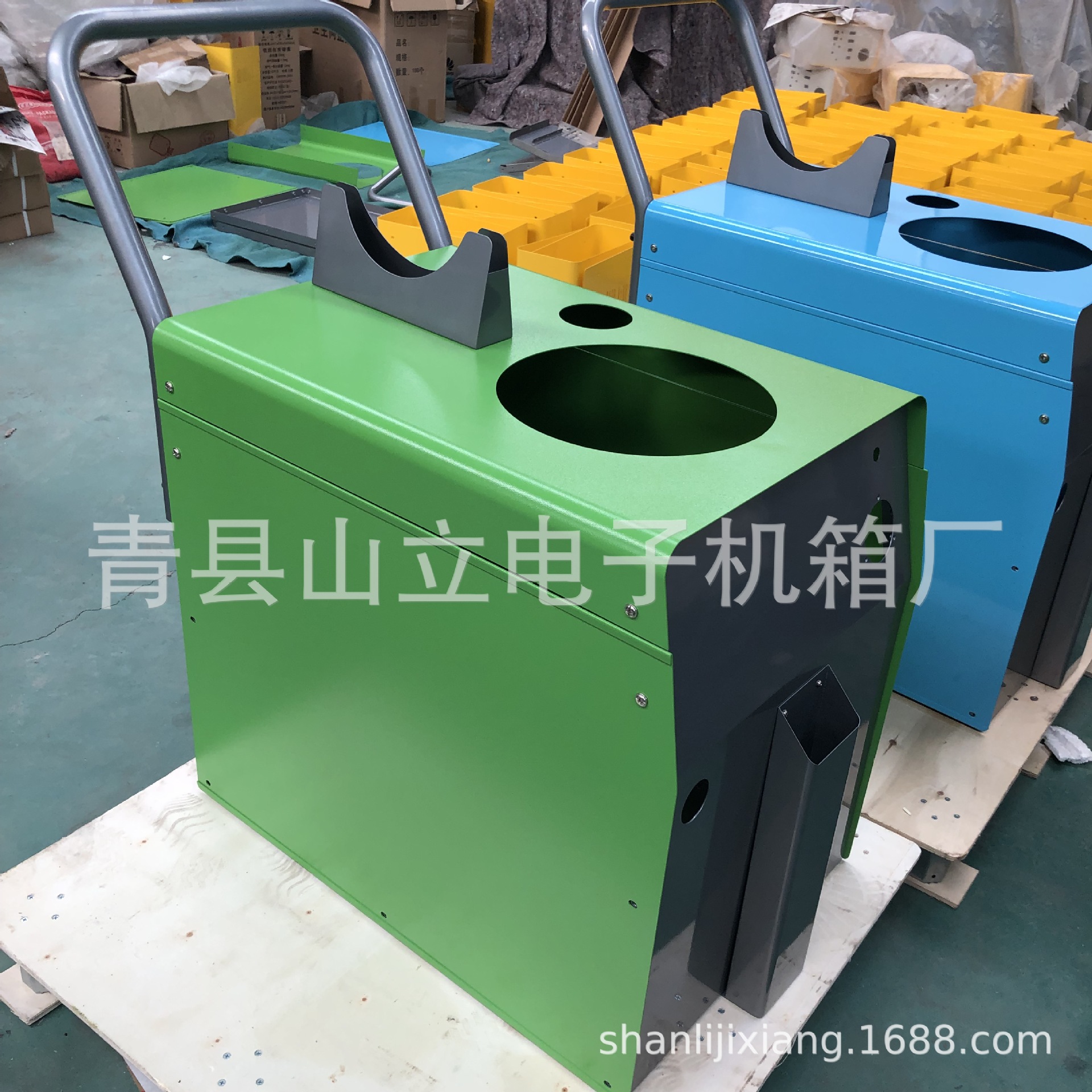 厂家供应异形带推手机箱钣金外壳不锈钢机箱