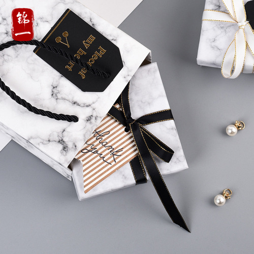 Ins marble pattern jewelry box, bracelet, ring, earring, necklace gift box, wholesale, can print LOGO