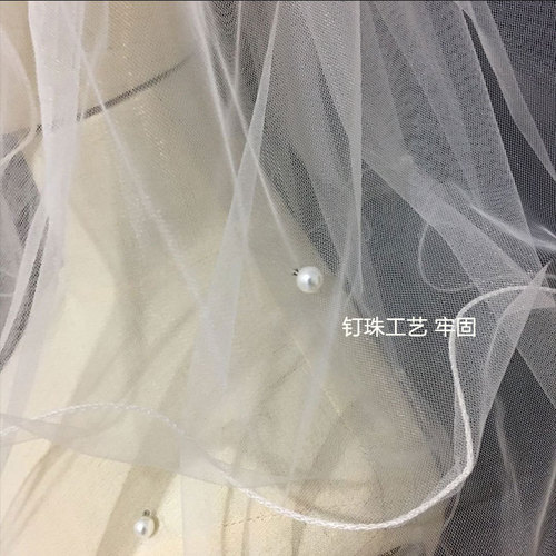 Bridal bow fluffy veil multi-layered wedding dress wedding photography photography veil short style wedding veil