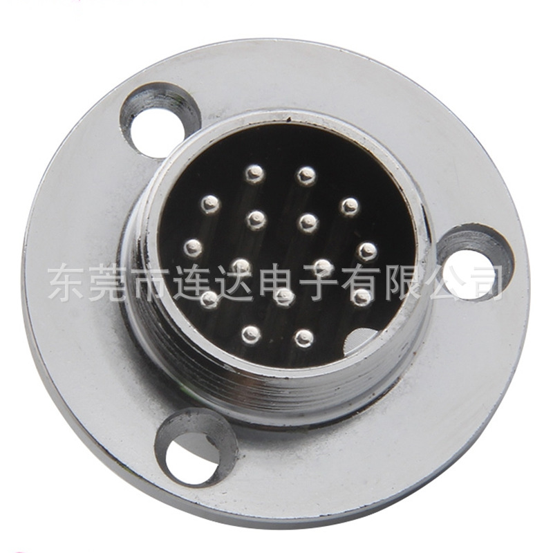 GX20法兰航空插头公母M16 234678910 11P12芯14 针15孔DF20连接器