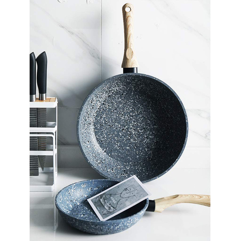 Yipinhong multifuncional hogar maifan Piedra antiadherente olla de cocina no negro de humo sartén plana fuego magnético universal comercio exterior