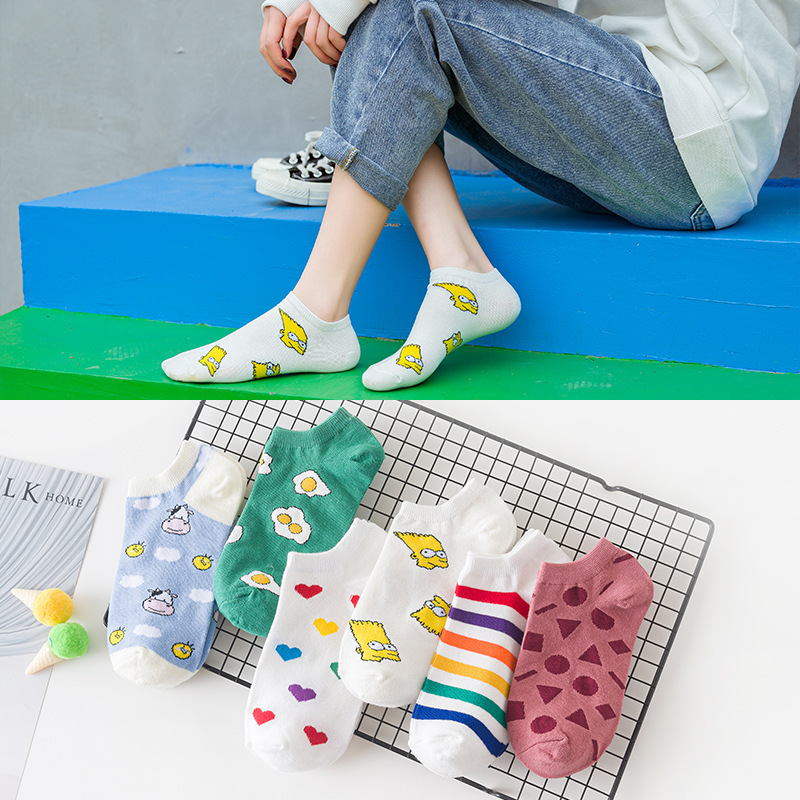 Socks women's summer thin invisible socks INS tide socks Street ladies boat Socks versatile fruit short women's socks wholesale
