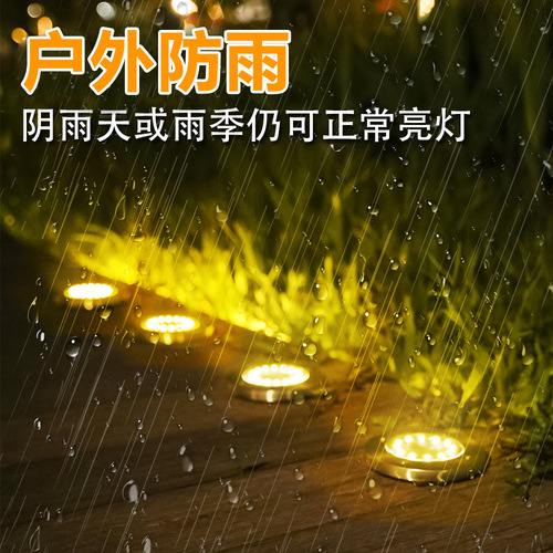 Cross-border solar underground lights garden lights new outdoor courtyard garden lawn lights Amazon guide lights rainproof