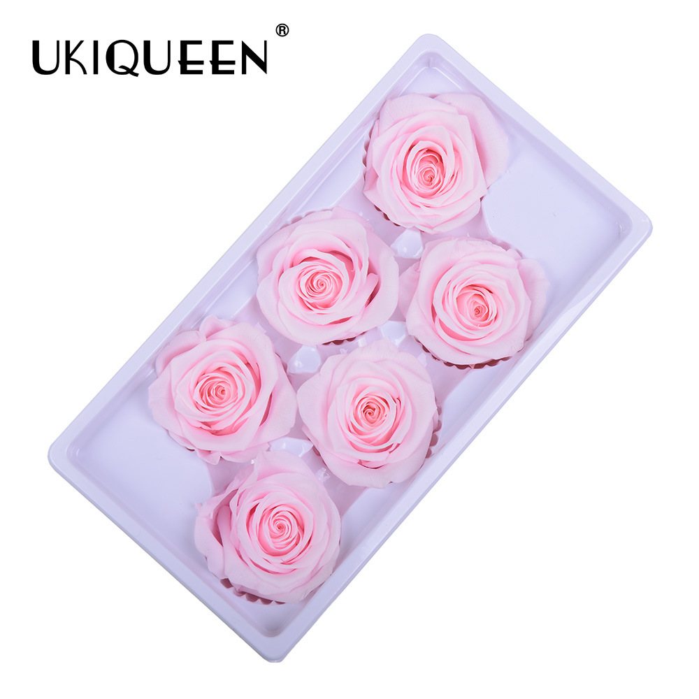 Yunnan Yongsheng flor 5-6A grado CM 6 piezas de Eternal Rose al por mayor accesorios de flores frescas cabeza de rosa