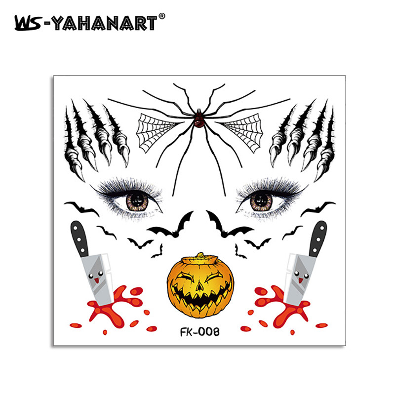 Tatuajes Temporales de Halloween para Niños de Papel de Transferencia al Agua para Fiestas