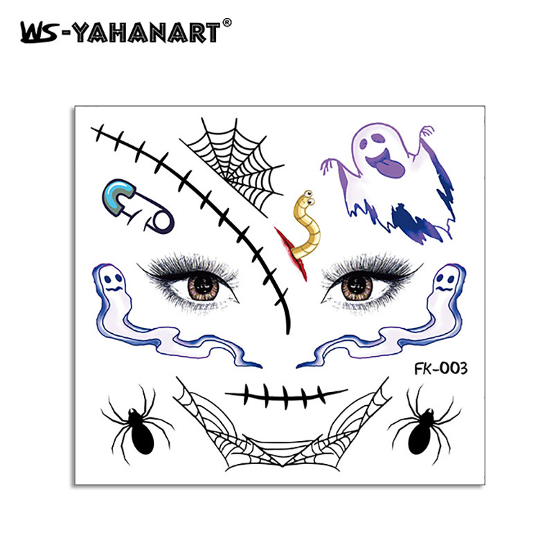 Tatuajes Temporales de Halloween para Niños de Papel de Transferencia al Agua para Fiestas
