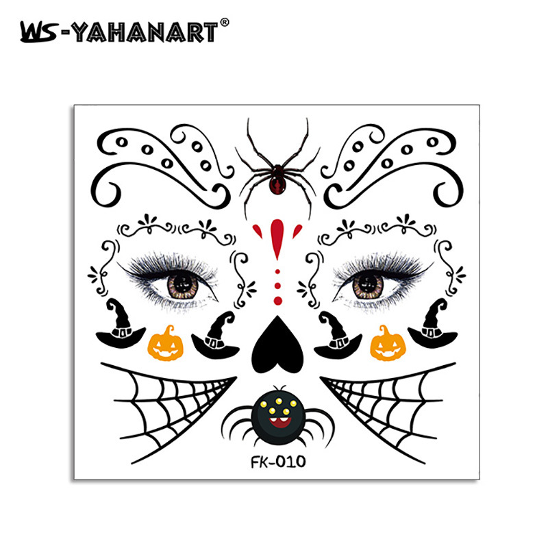 Tatuajes Temporales de Halloween para Niños de Papel de Transferencia al Agua para Fiestas