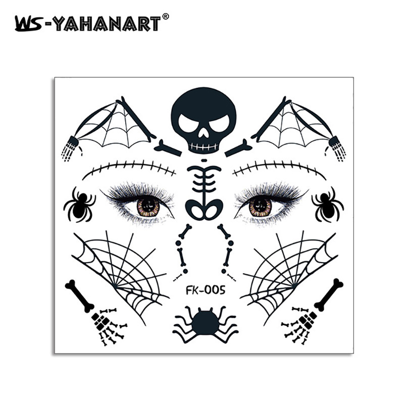 Tatuajes Temporales de Halloween para Niños de Papel de Transferencia al Agua para Fiestas