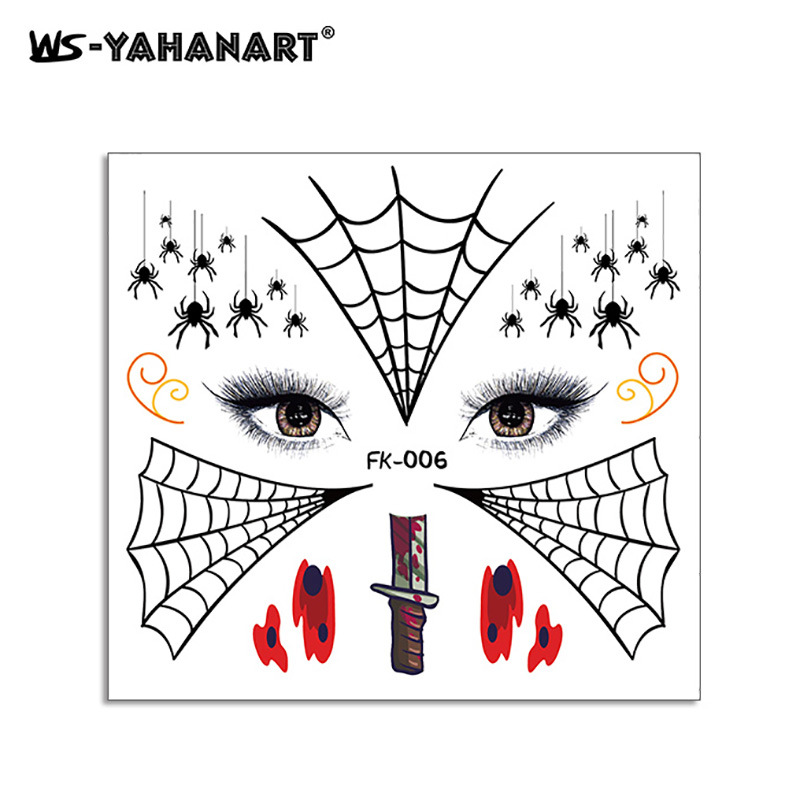Tatuajes Temporales de Halloween para Niños de Papel de Transferencia al Agua para Fiestas