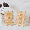 Creative pine wood folding line shaft frame sewing thread wax wire shuttle core line storage line wig wooden line frame