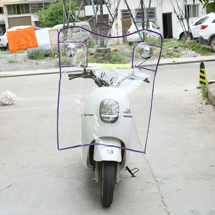 厂家供应电瓶车挡雨挡风罩挡风膜外卖PVC防水布电动车防风罩透明