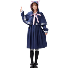 万圣节cosplay服猫咪披风日系学生海军风长裙跨境出口萬聖節服装
