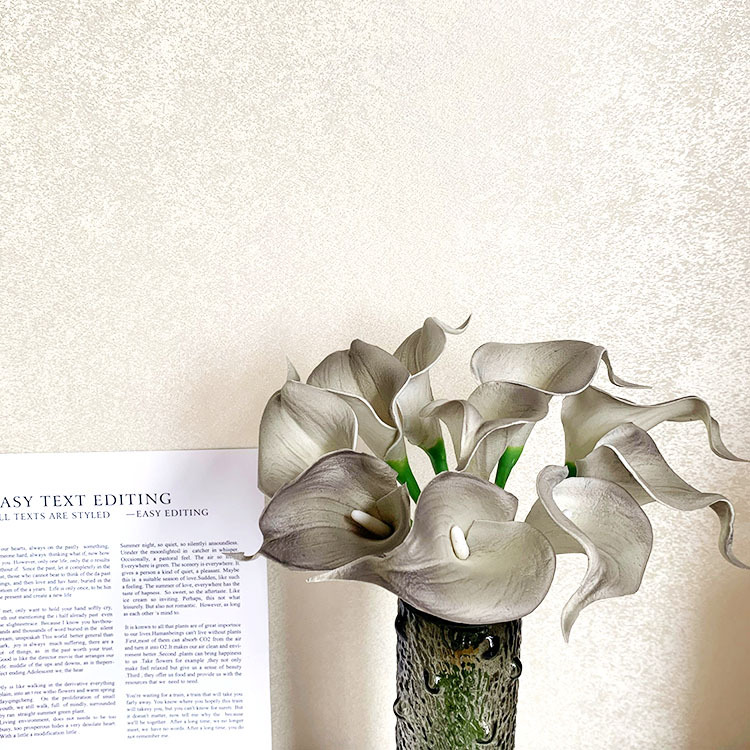 Flor artificial pu sentir Calla Lily Sala decoración del hogar diseño hogar a juego novia celebración flor