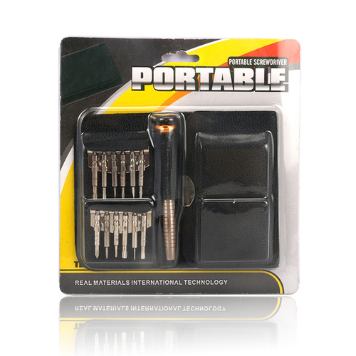 25-in-1 screwdriver set portable screwdriver leather case screwdriver combination leather bag screwdriver repair tool