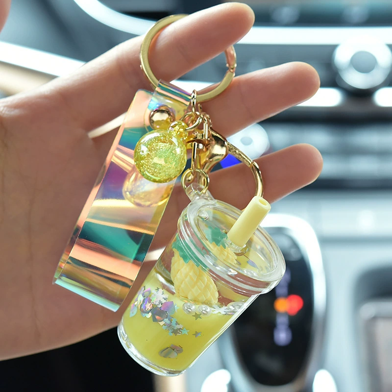 Creative strawberry, keychain, acrylic sandbag, pendant