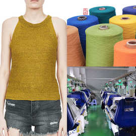 大朗源头工厂小批定制加工 春秋针织衫无袖收腰显瘦套头针织衫女