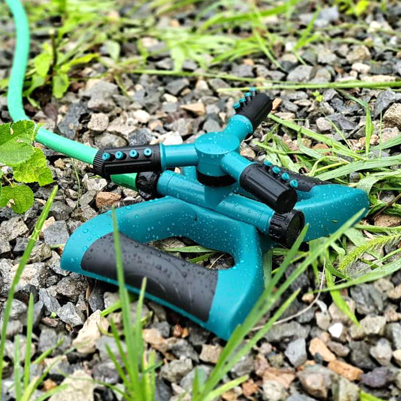 360 grados rociadores rotativos totalmente automáticos rociadores de agua para riego de vivero rociadores de tres puntas en serie sin impuestos