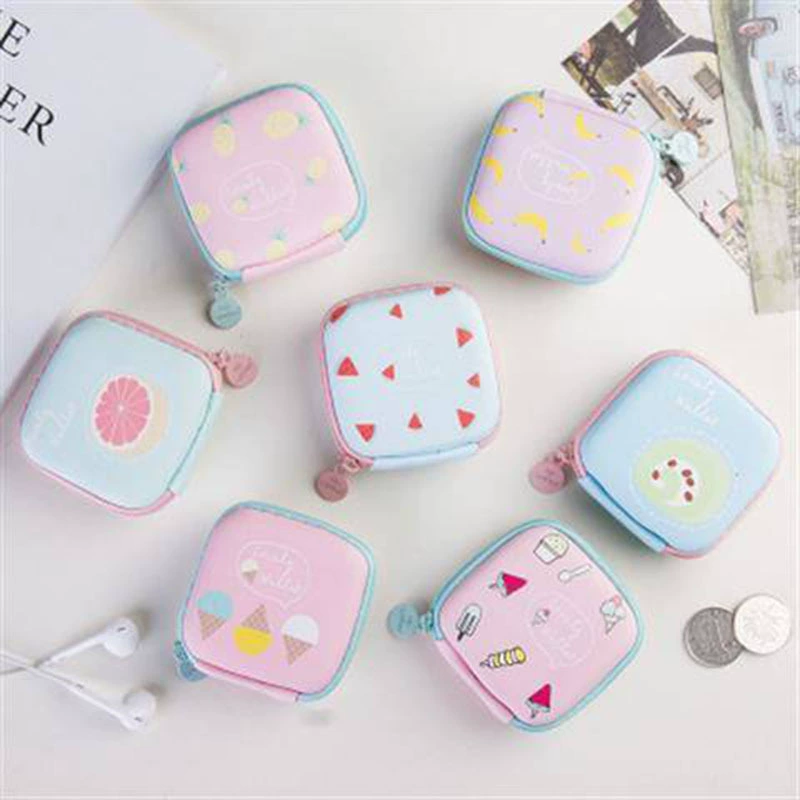 Наушники, маленькая милая коробочка для хранения, свежий organizer bag, cartoon кардхолдер
