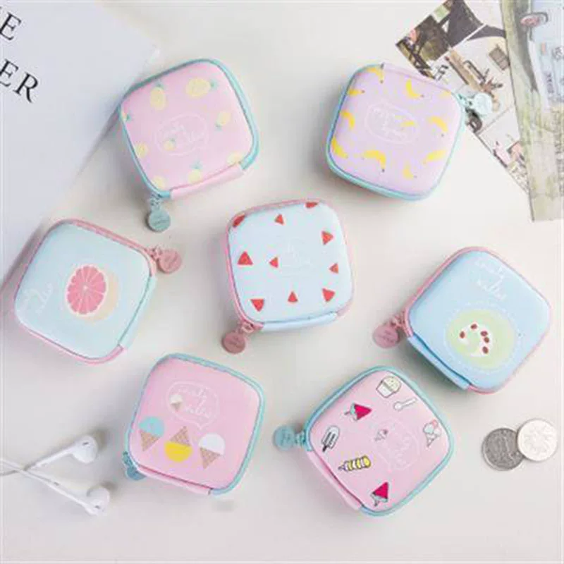 Наушники, маленькая милая коробочка для хранения, свежий organizer bag, cartoon кардхолдер