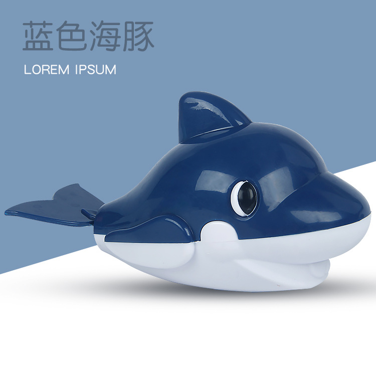 Juguetes de agua para niños nuevo animal pequeña ballena flotante giratoria reloj sinuoso baño juguetes de baño de agua