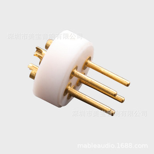 EIZZ EZ-602 brass gold-plated LP vinyl fever DIN five-pin plug Teflon singing arm 5-core male seat