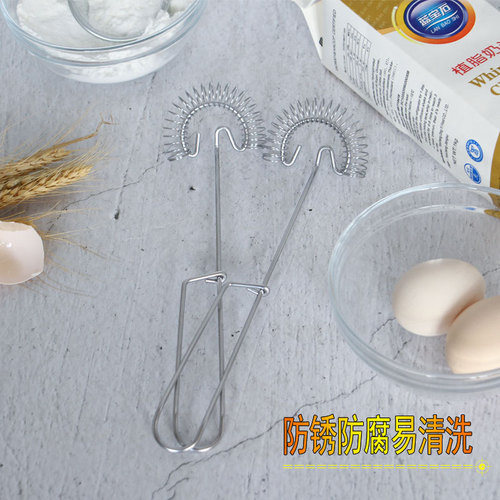 Manufacturer supplies 10-inch stainless steel egg mixer baking tools household spring semi-automatic egg beater