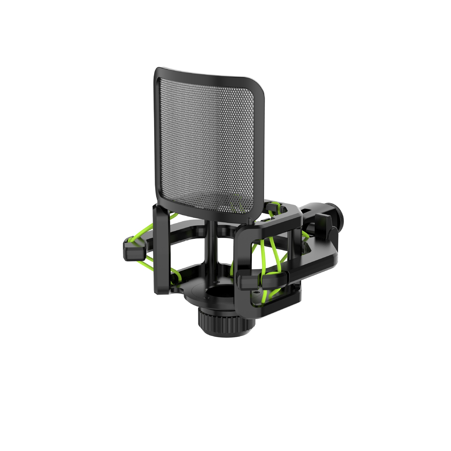 Privado modelo transfronterizo suministro de micrófono a prueba de golpes soporte amortiguador micrófono a prueba de vibraciones soporte clip plástico metal spray escudo