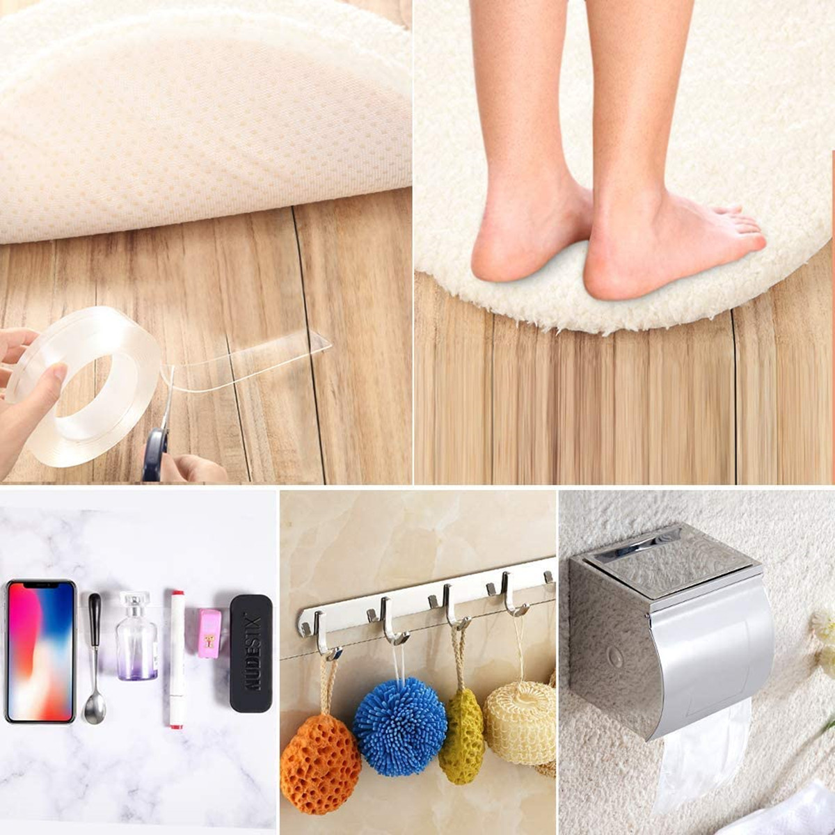 Adhesivo sin costuras nano cinta impermeable fuerte TikTok acrílico adhesivo de doble cara reutilizable lavable cinta mágica