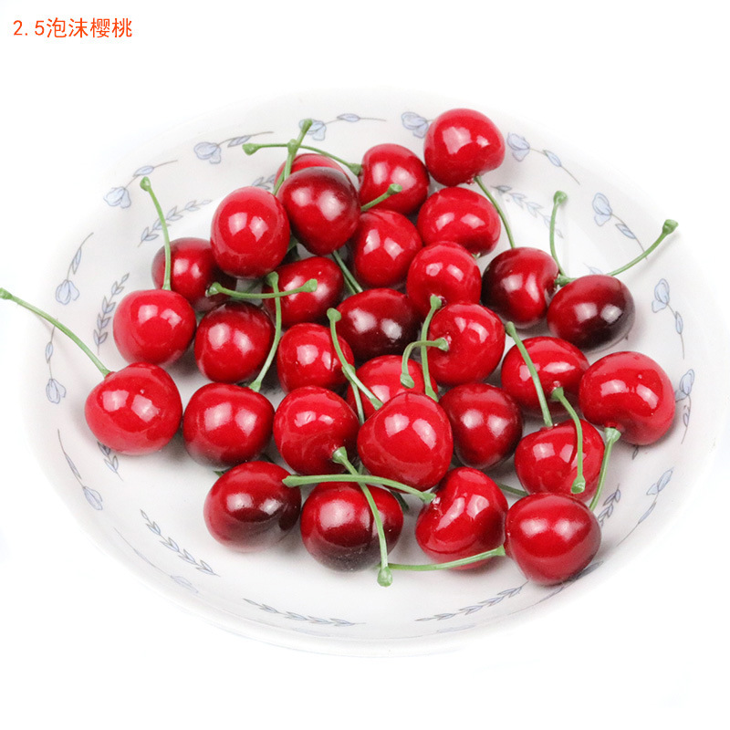 2.5cm Simulated Cherry Foam Material Large Cherry Simulated Cherry Foam Simulated Fruit Packaging Accessories