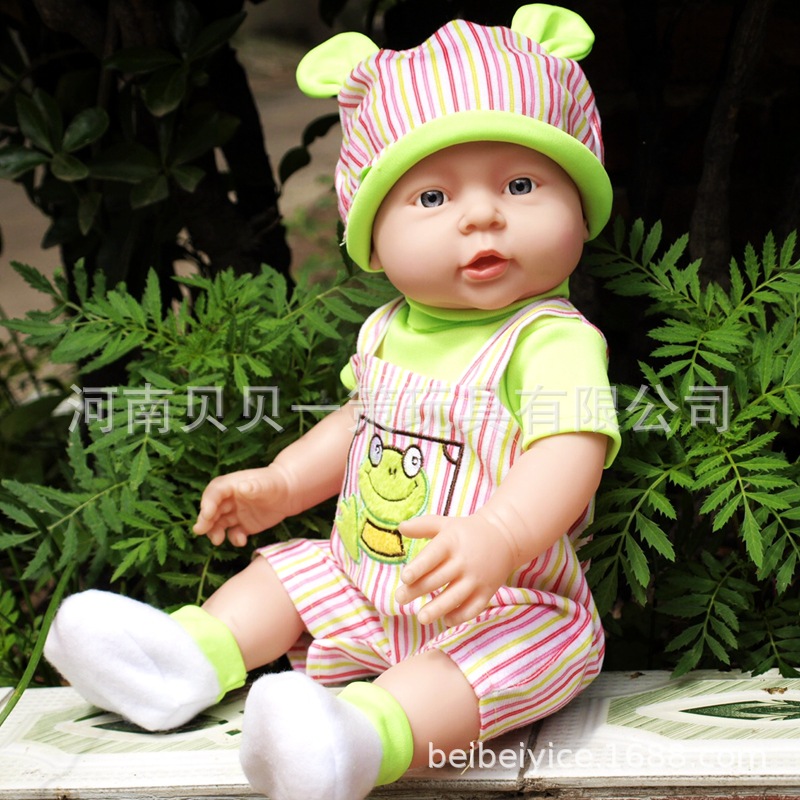 41cm muñeca limpieza yuesao kindergarten educación temprana simulación muñeca de goma suave juguete muñeca de vinilo